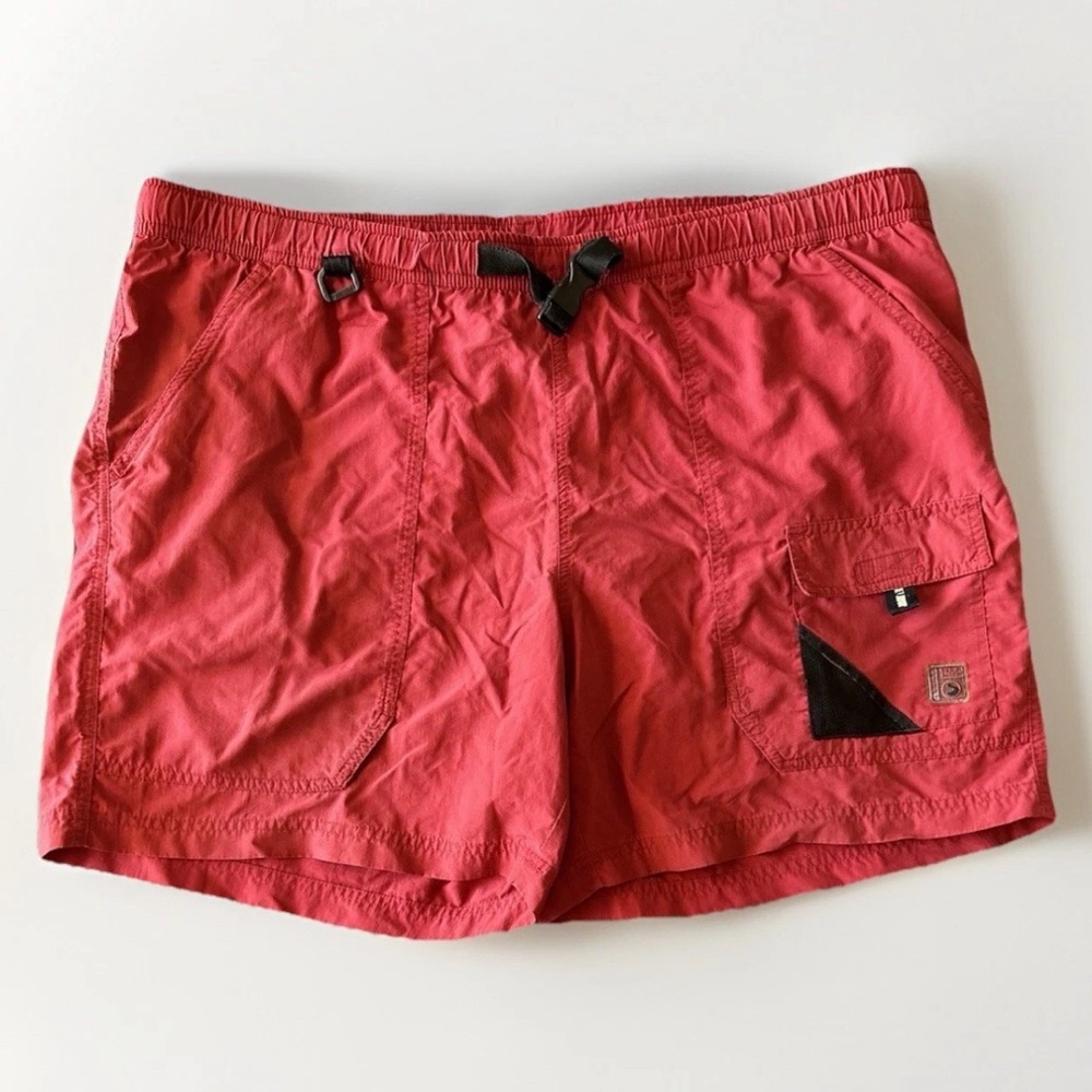 Eddie Bauer Shorts Mens XL Red Outdoor Workout Athletic Stretch Hiking Nylon